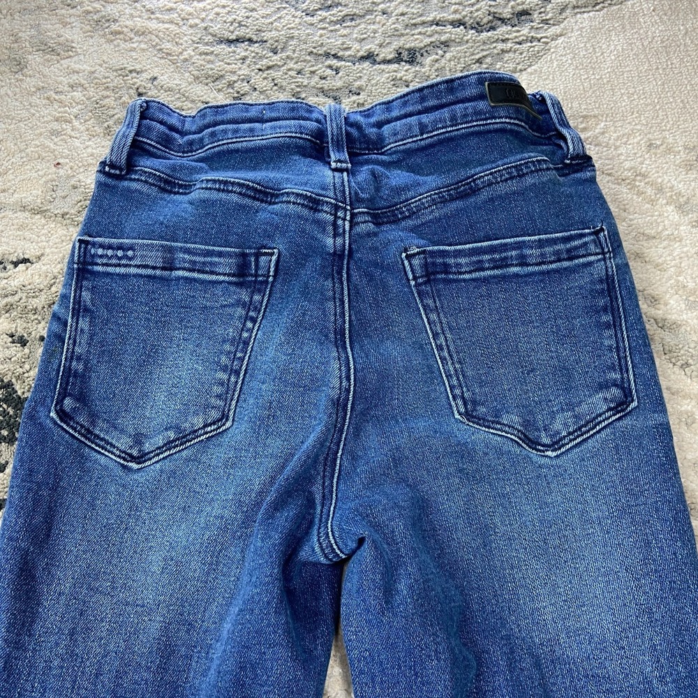 Blank Nyc X Free People Jeans Womens 25 Blue Denim Stretch High Rise Mini Flare - Picture 3 of 10